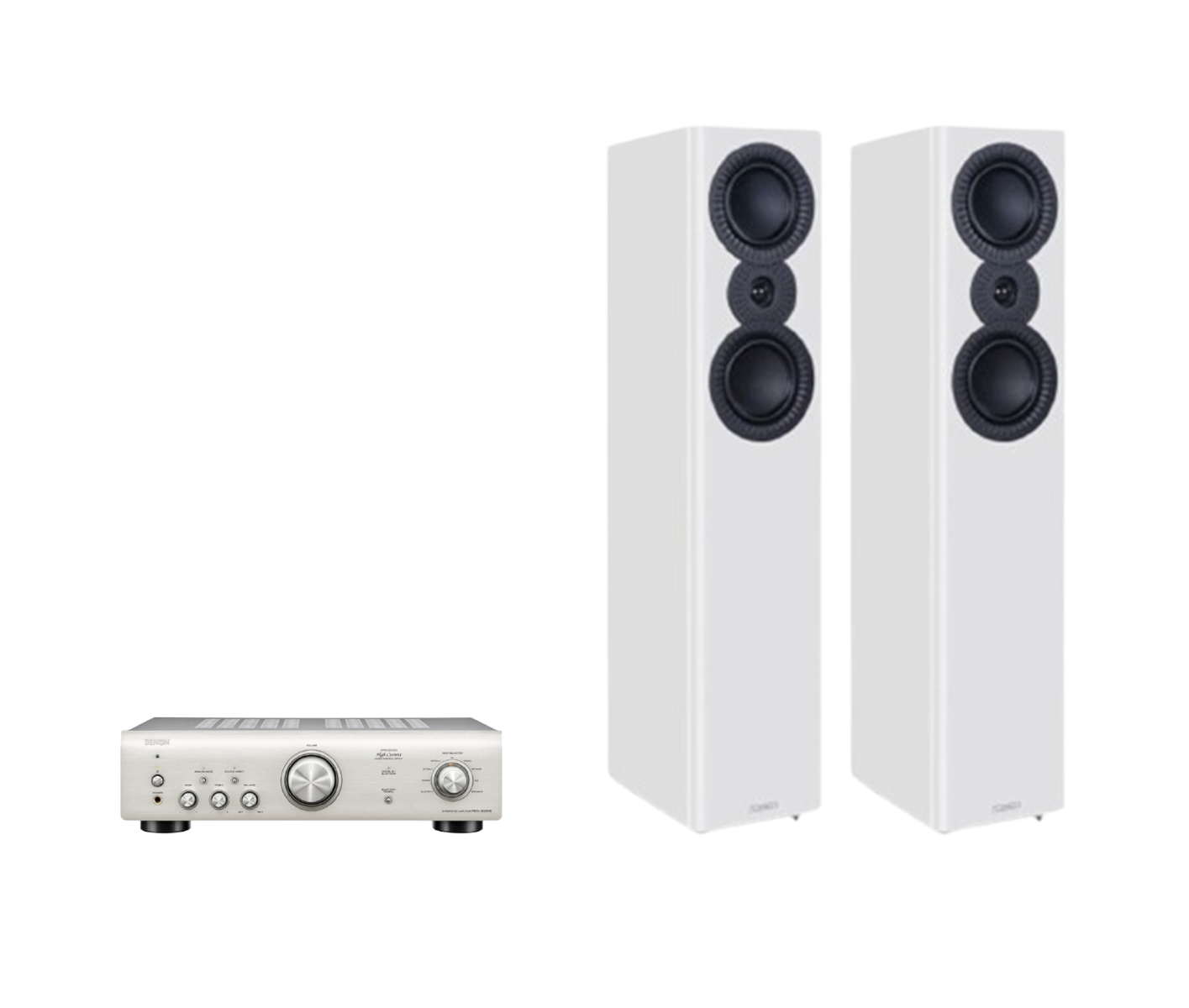 Denon PMA-600NE Integrated Amplifier + Mission LX-5 MKII Floor Standing Speakers Package and 5 metres Classic 79 Strand