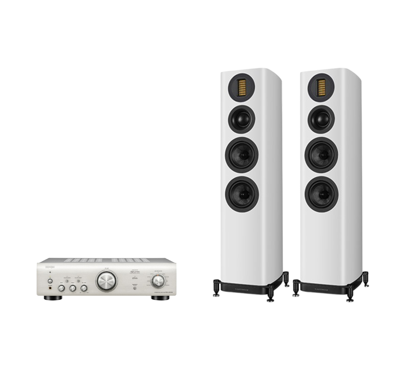 Denon PMA-600NE Integrated Amplifier + Wharfedale Evo 5.3 Floor Standing Speakers Package and 5 metres Classic 79 Strand
