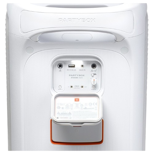 JBL PartyBox Stage 320 - Portable Bluetooth Party Speaker with Lights – White – Refurbished Grade A+