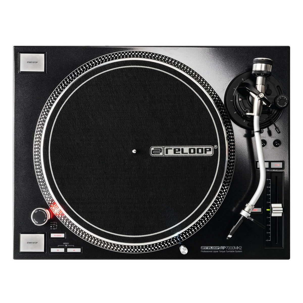 Twin Reloop RP-7000 MK2 Professional Turntable Bundle Inc Lids & Cartridges in Black