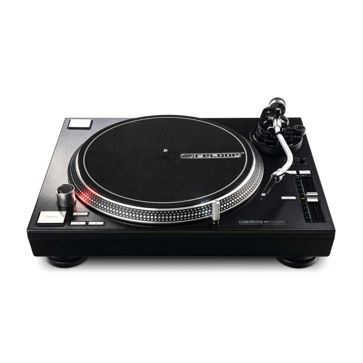 Twin Reloop RP-7000 MK2 Professional Turntable Bundle Inc Lids & Cartridges in Black