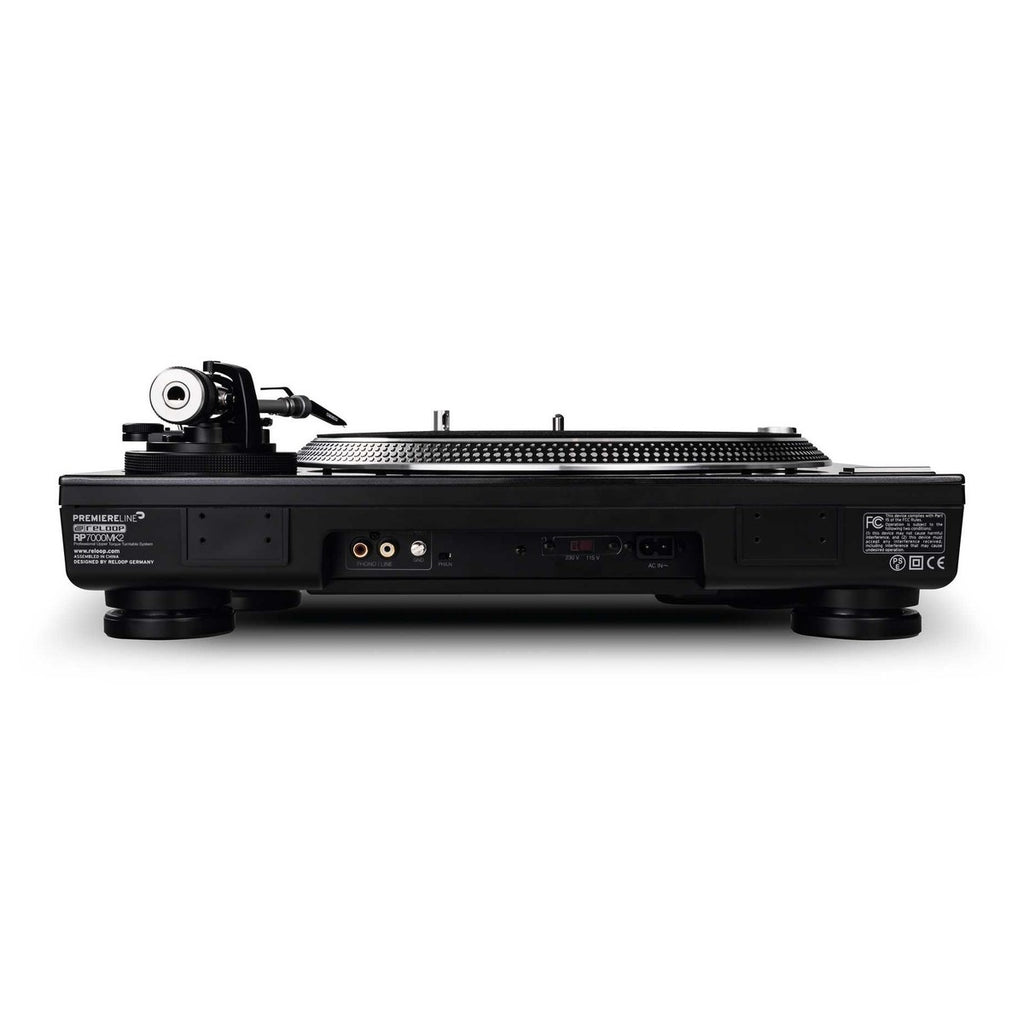 Twin Reloop RP-7000 MK2 Professional Turntable Bundle Inc Lids & Cartridges in Black