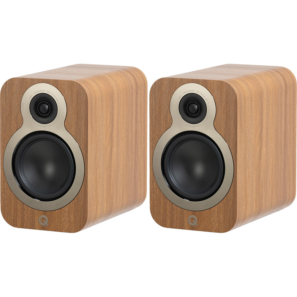 Q Acoustics 3020C Bookshelf Speakers – Pin Oak