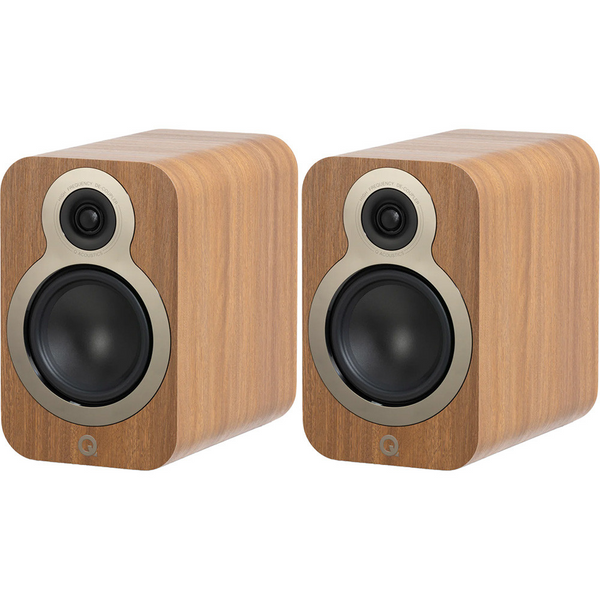 Q Acoustics 3030c Large Bookshelf Speakers – Pin Oak