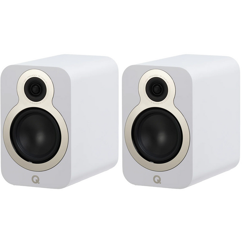 Q Acoustics 3030c Large Bookshelf Speakers – Satin White