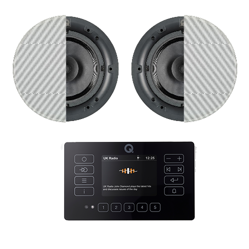 Q Acoustics QE120 + Qi65CB Speaker Bundle Black