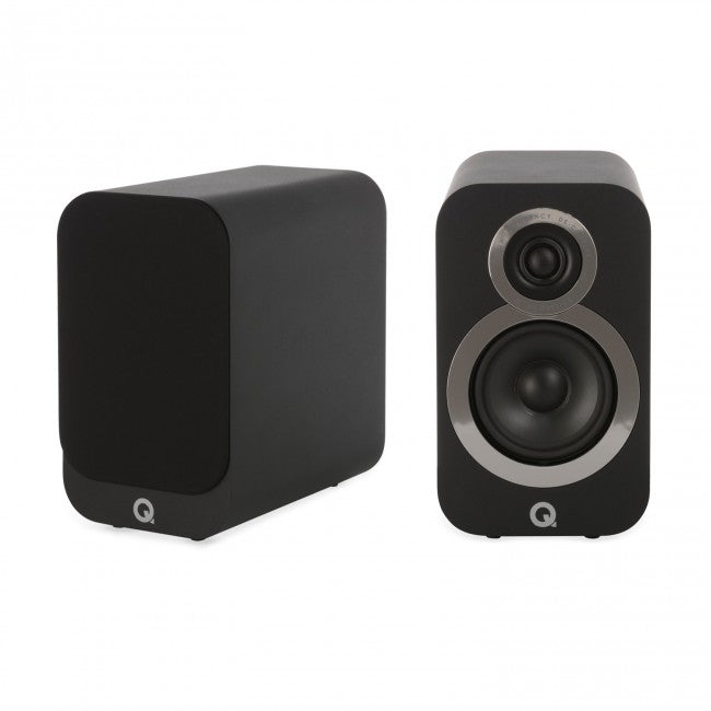 Q Acoustics 3010i Bookshelf Speakers w/ Q Acoustics Q3000 FSI Floor Stands - Bundle