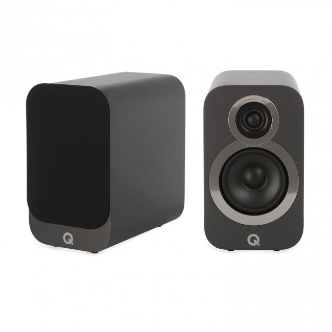 Q Acoustics 3010i Bookshelf Speakers w/ Q Acoustics Q3000 FSI Floor Stands - Bundle