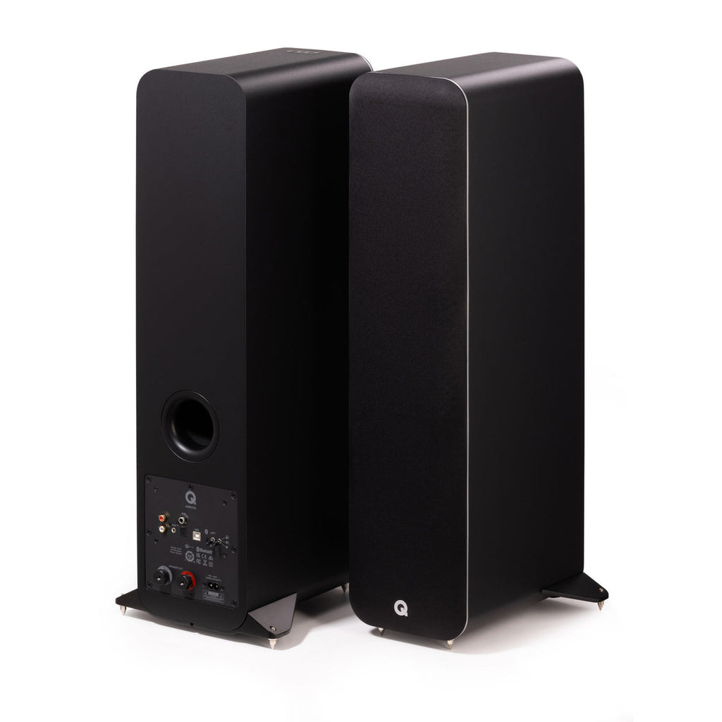 Q Acoustics M40 HD Wireless Music System Active Floor Standing Speakers - Black