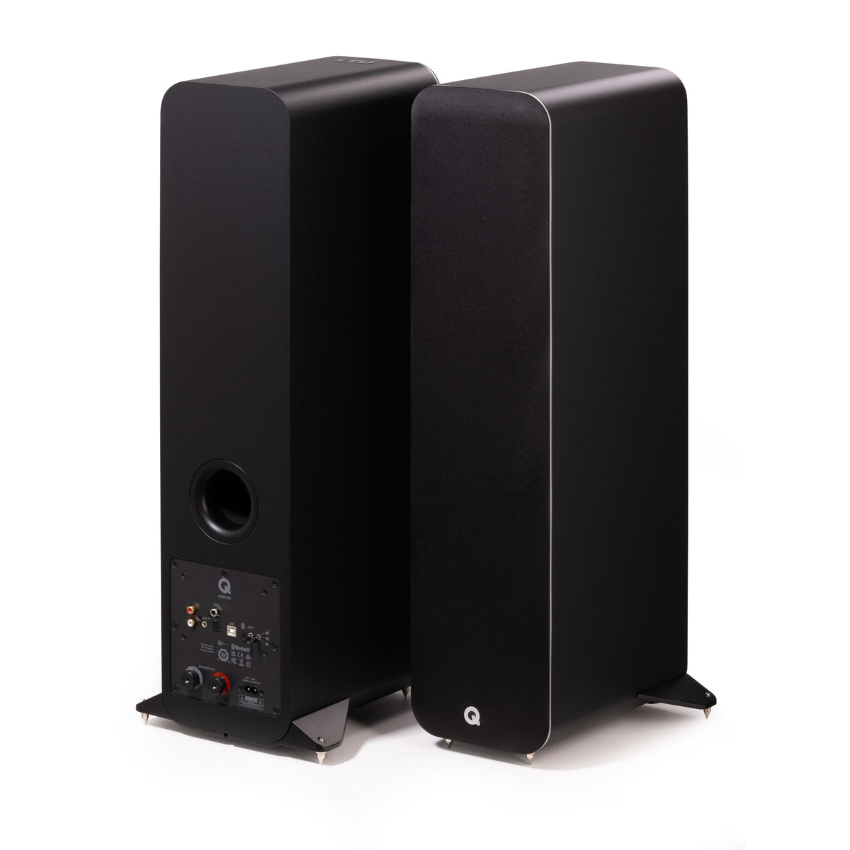 Q Acoustics M40 HD Wireless Music System Active Floor Standing Speakers - Black