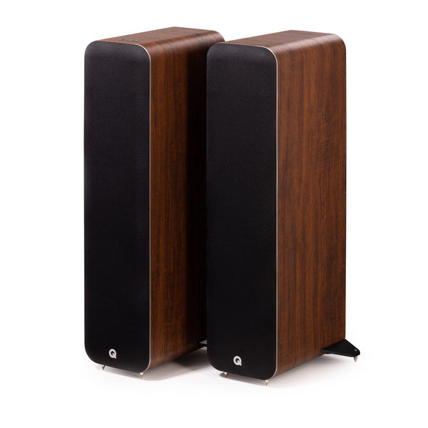 Q Acoustics M40 HD Wireless Music System Active Floor Standing Speakers - Walnut