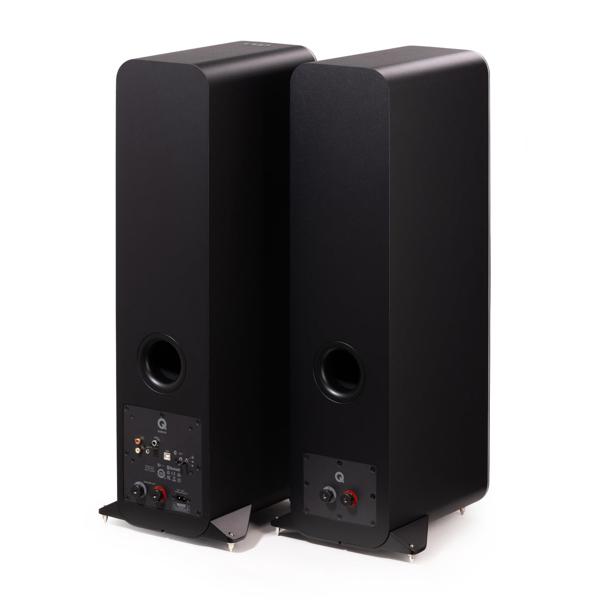 Q Acoustics M40 HD Wireless Music System Active Floor Standing Speakers - Black