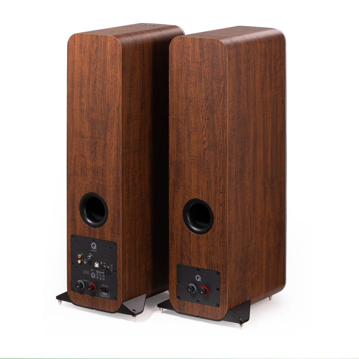 Q Acoustics M40 HD Wireless Music System Active Floor Standing Speakers - Walnut