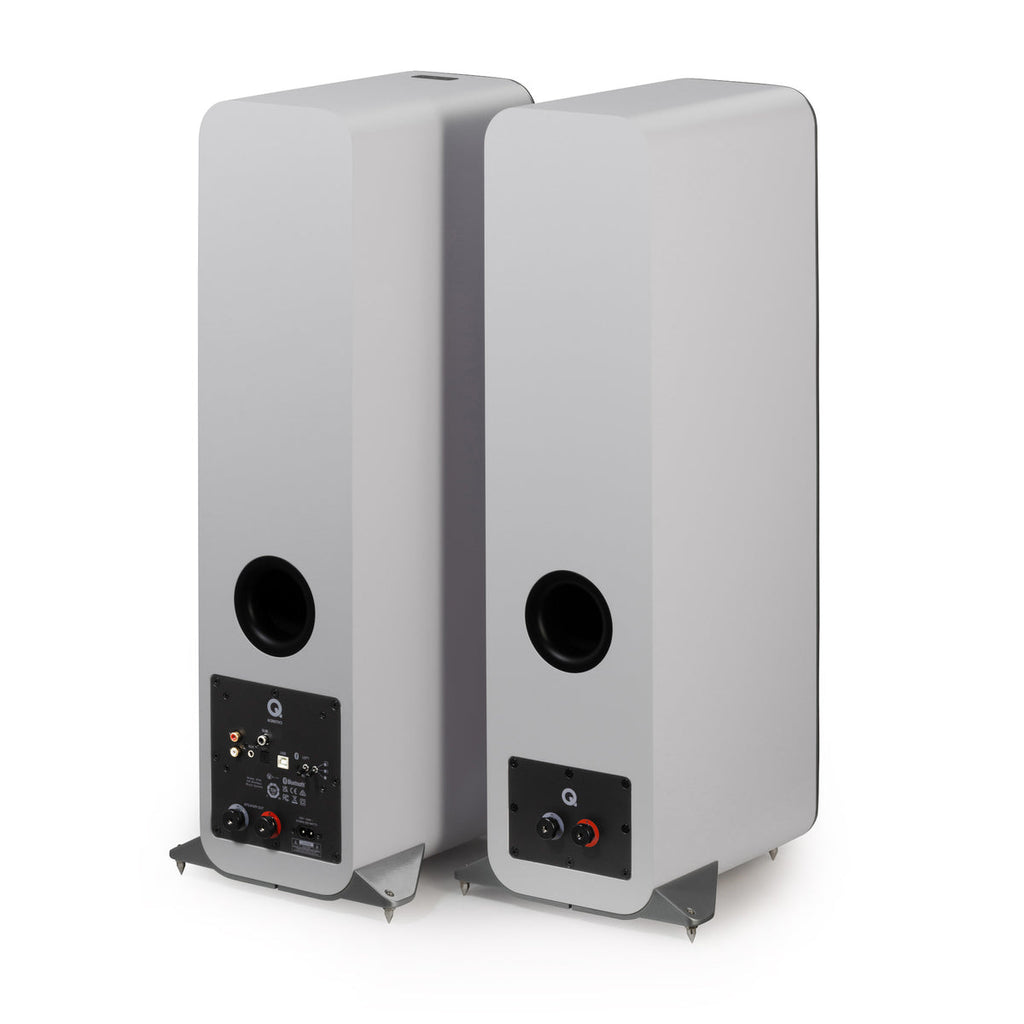 Q Acoustics M40 HD Wireless Music System Active Floor Standing Speakers - White