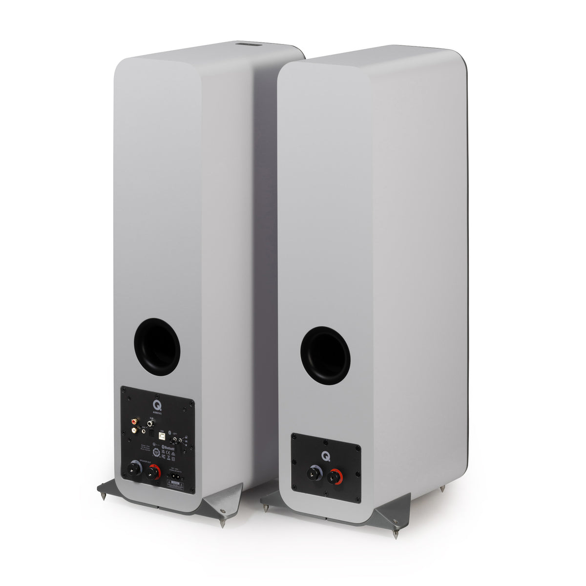 Q Acoustics M40 HD Wireless Music System Active Floor Standing Speakers - White