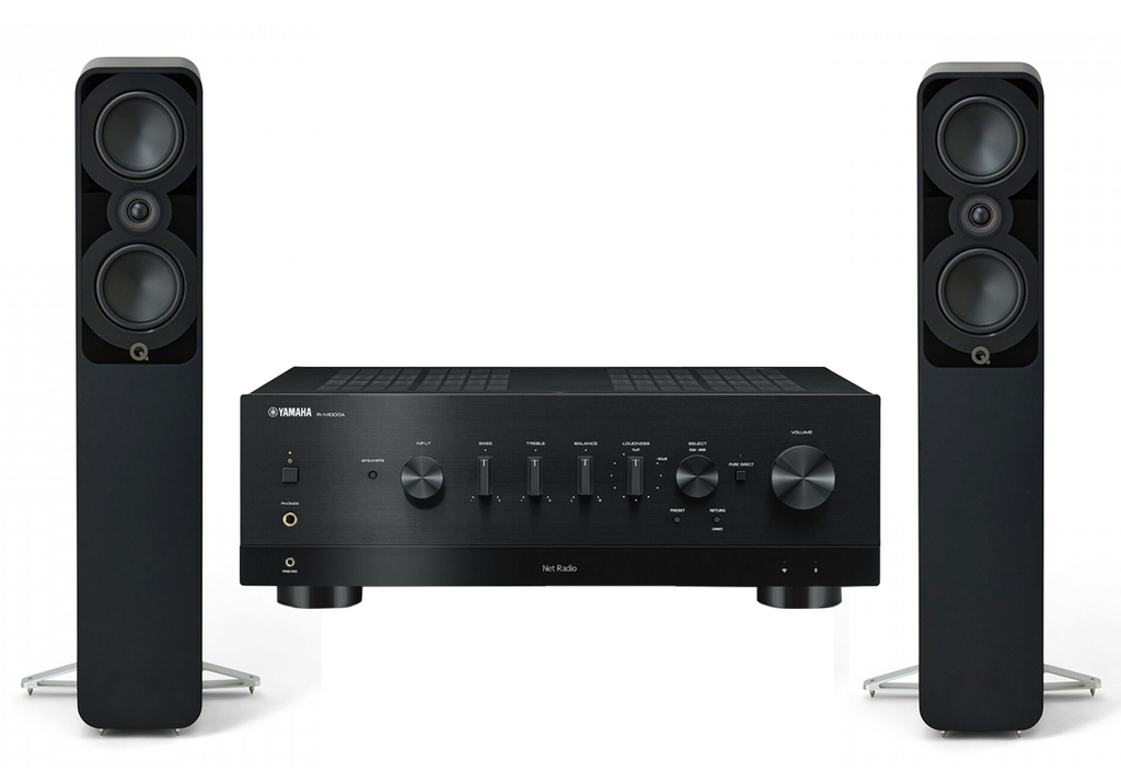 Yamaha R-N1000A Network Receiver Amplifier + Q Acoustics 5040 Floorstanding Speakers