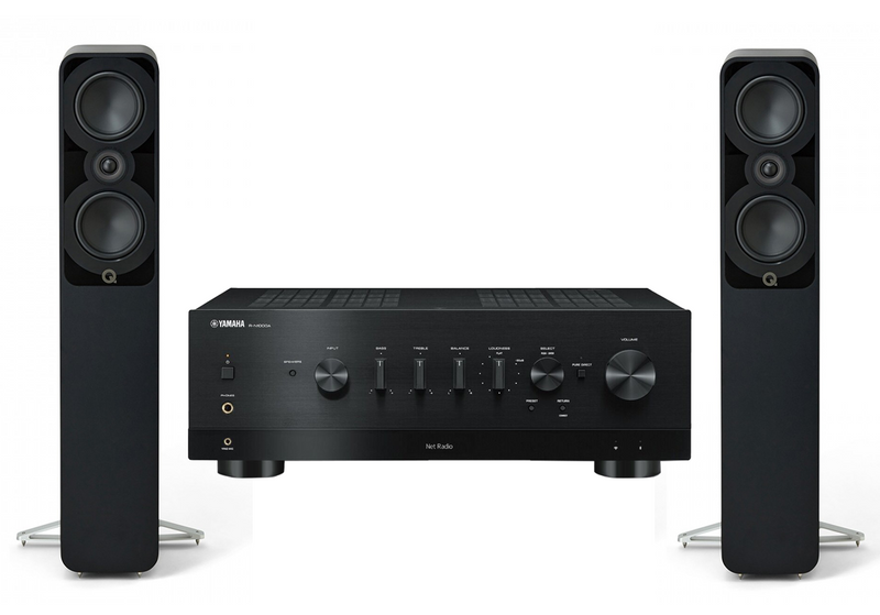 Yamaha R-N1000A Network Receiver Amplifier + Q Acoustics 5040 Floorstanding Speakers
