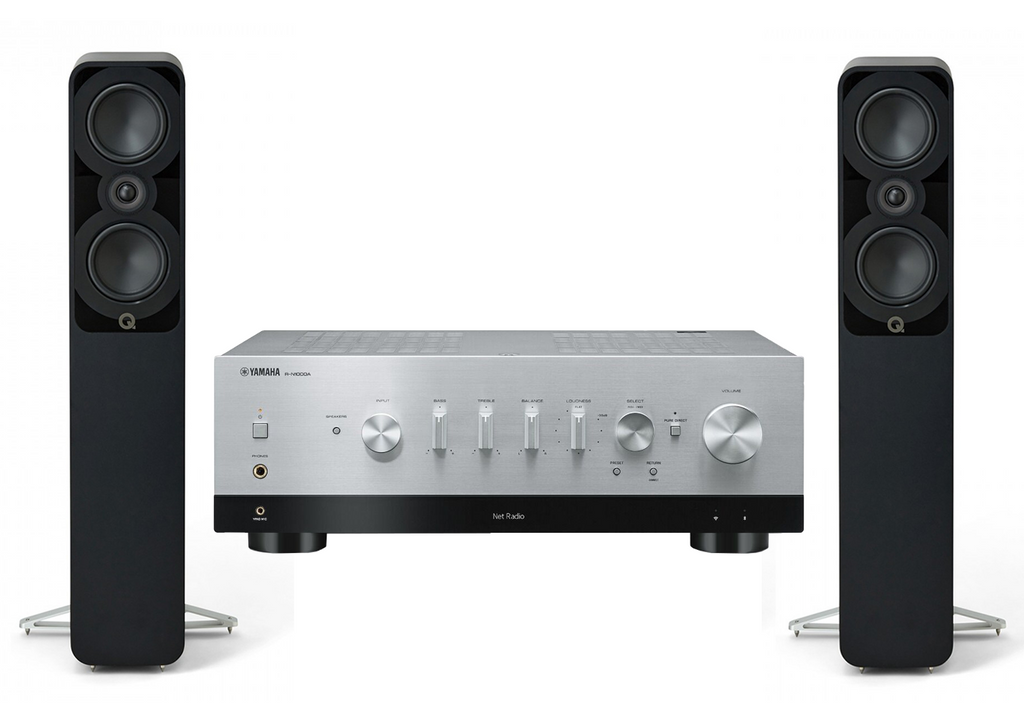 Yamaha R-N1000A Network Receiver Amplifier + Q Acoustics 5040 Floorstanding Speakers