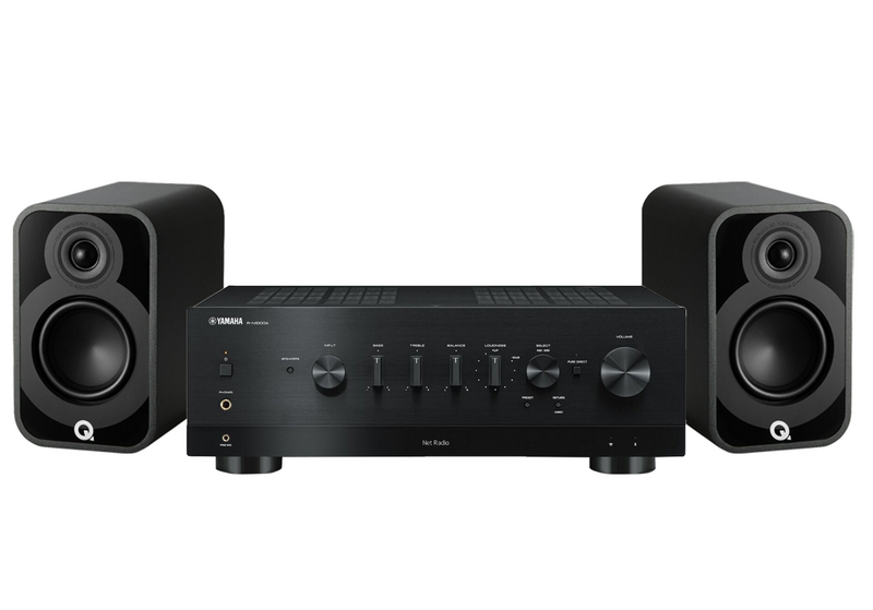 Yamaha R-N1000A Network Receiver Amplifier + Q Acoustics 5020 Bookshelf Speakers
