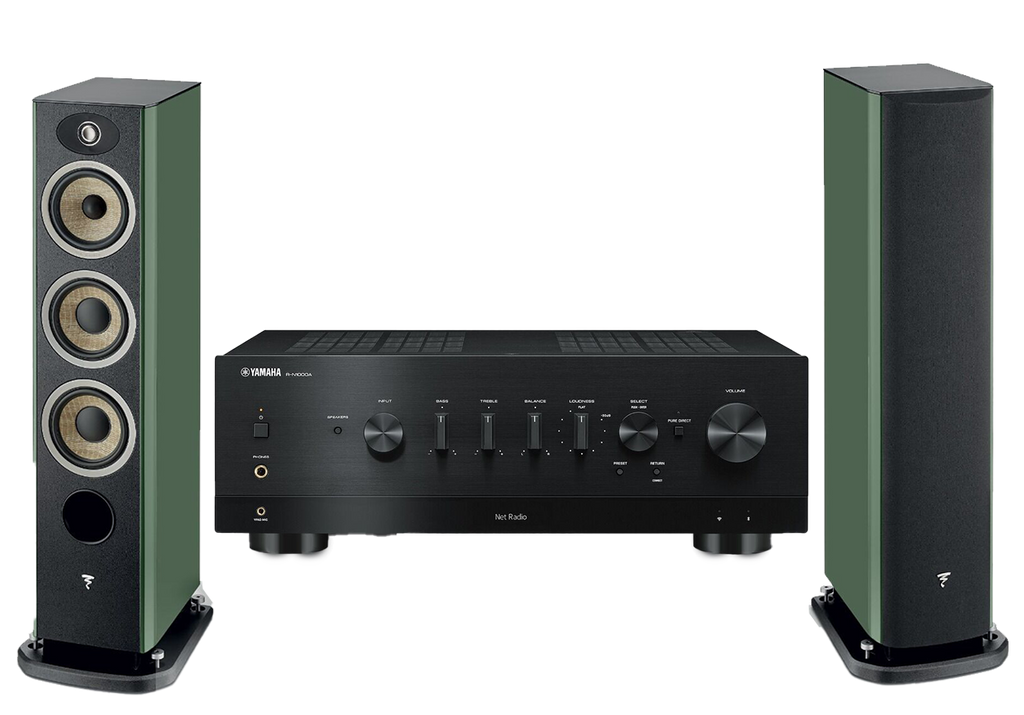 Yamaha R-N1000A Network Receiver Amplifier + Focal Aria Evo X N2 Floor-Standing Speakers