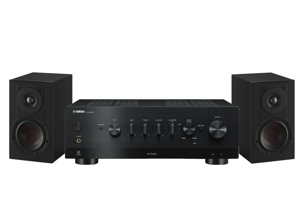 Yamaha R-N1000A Network Receiver Amplifier + Dali Opticon 1 Mk2 Stand Mount Speakers
