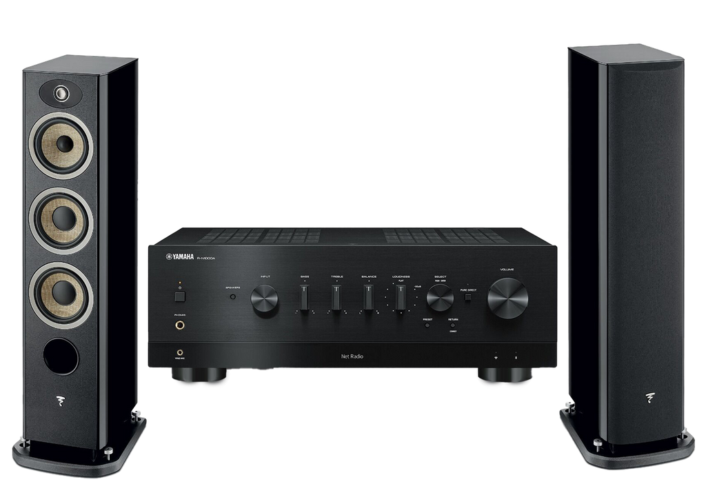 Yamaha R-N1000A Network Receiver Amplifier + Focal Aria Evo X N2 Floor-Standing Speakers