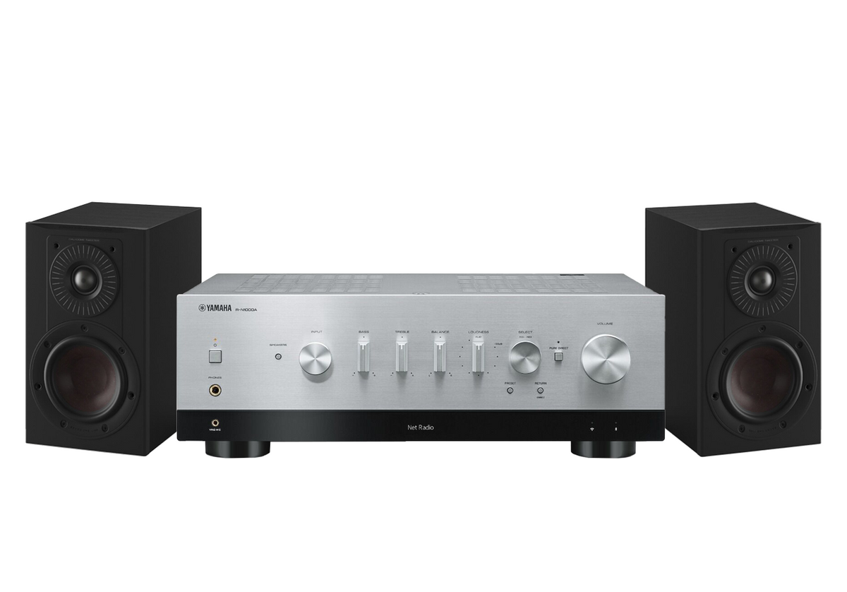 Yamaha R-N1000A Network Receiver Amplifier + Dali Opticon 1 Mk2 Stand Mount Speakers