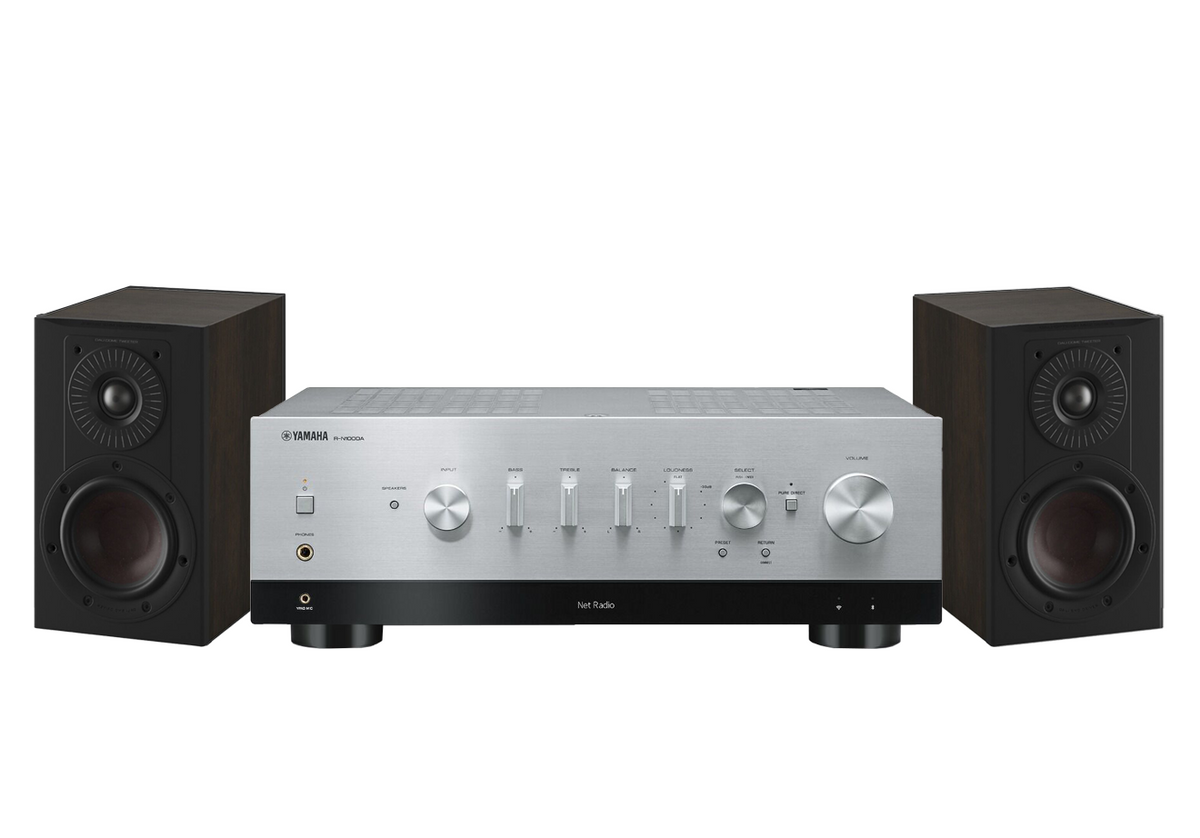 Yamaha R-N1000A Network Receiver Amplifier + Dali Opticon 1 Mk2 Stand Mount Speakers