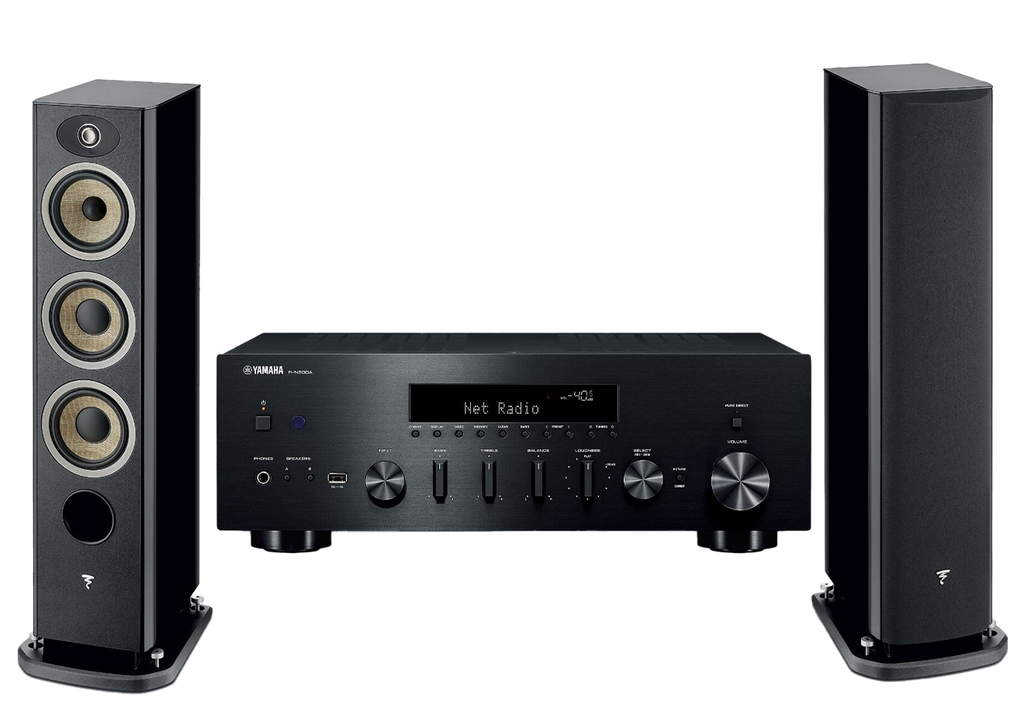 Yamaha R-N600A Network Receiver Amplifier + Focal Aria Evo X N2 Floor-Standing Speakers