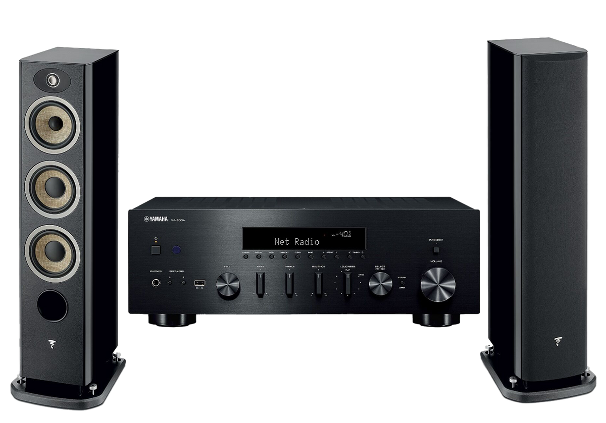 Yamaha R-N600A Network Receiver Amplifier + Focal Aria Evo X N2 Floor-Standing Speakers