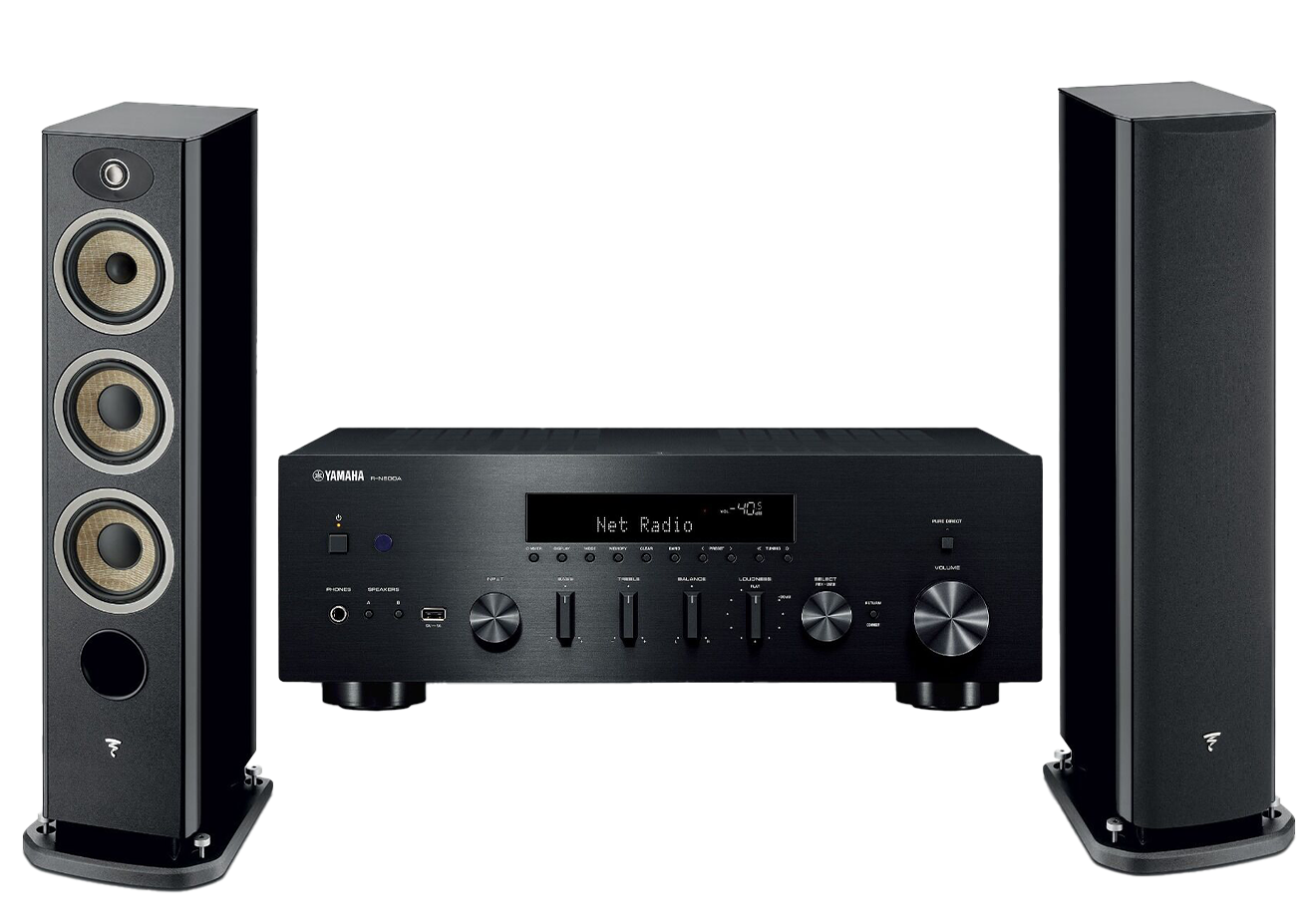 Yamaha R-N600A Network Receiver Amplifier + Focal Aria Evo X N2 Floor-Standing Speakers