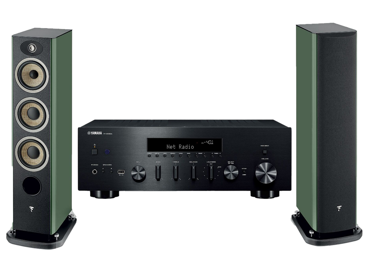 Yamaha R-N600A Network Receiver Amplifier + Focal Aria Evo X N2 Floor-Standing Speakers