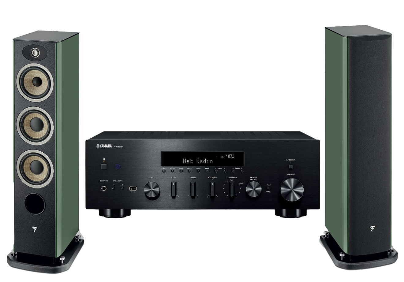 Yamaha R-N600A Network Receiver Amplifier + Focal Aria Evo X N2 Floor-Standing Speakers