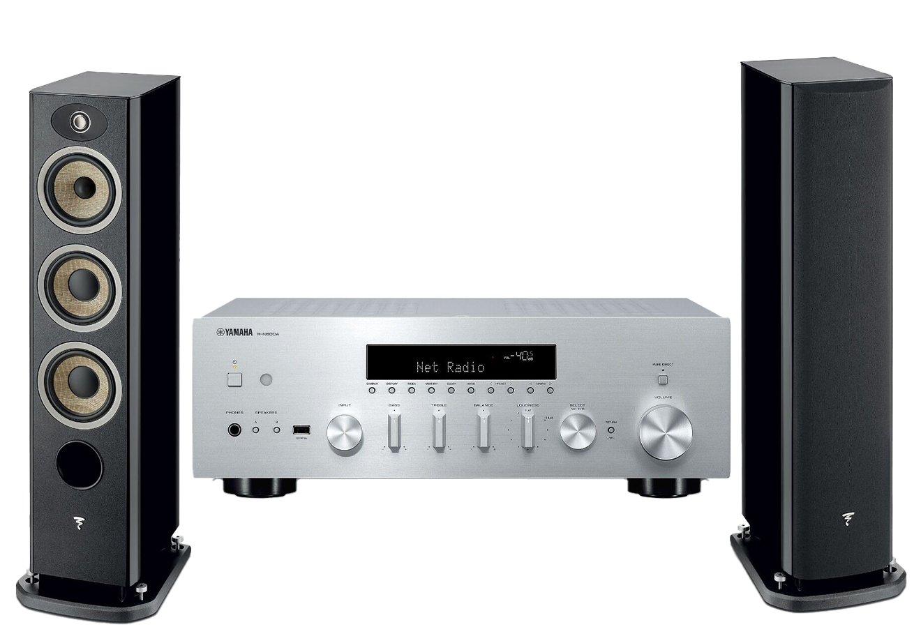 Yamaha R-N600A Network Receiver Amplifier + Focal Aria Evo X N2 Floor-Standing Speakers