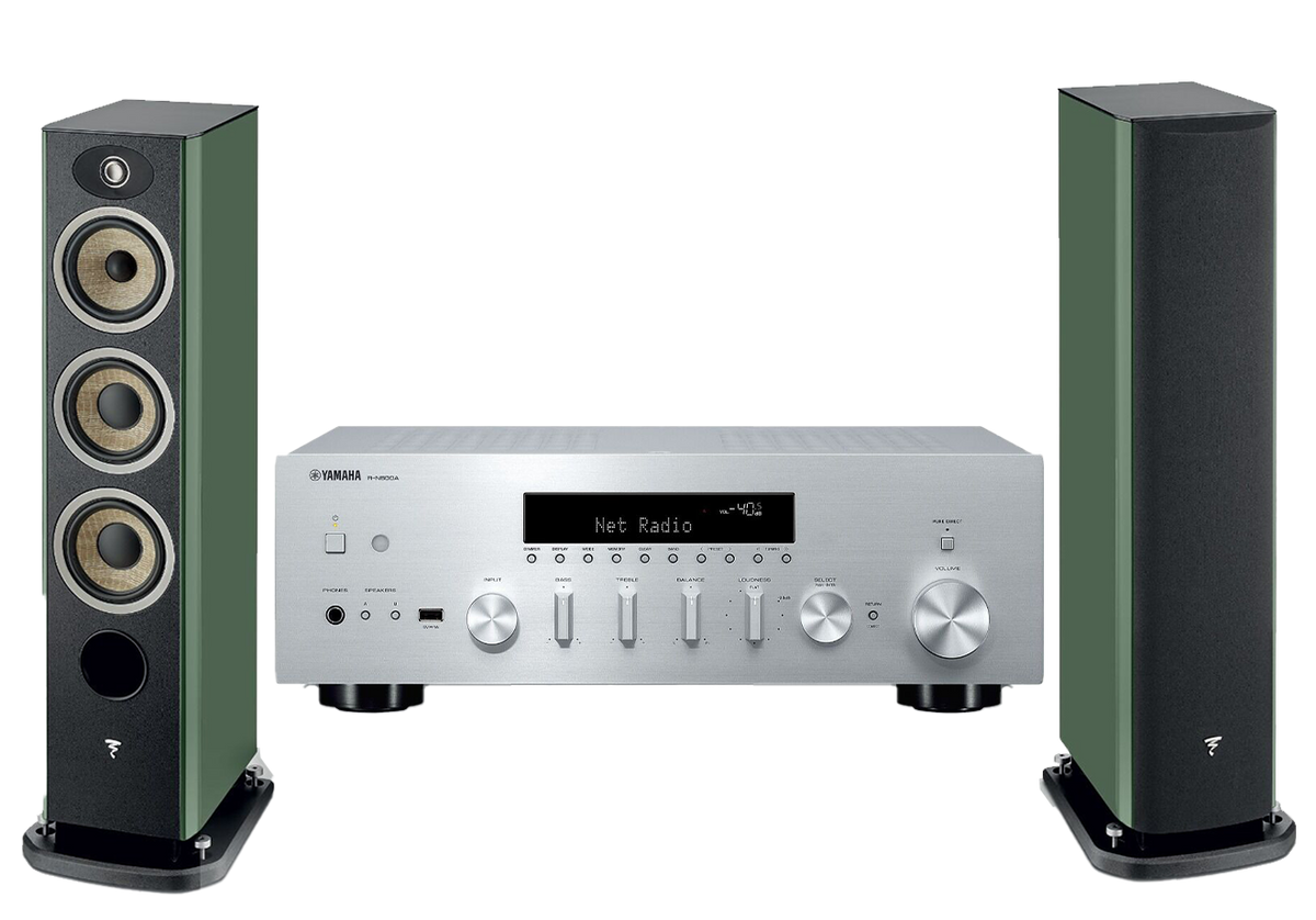 Yamaha R-N600A Network Receiver Amplifier + Focal Aria Evo X N2 Floor-Standing Speakers