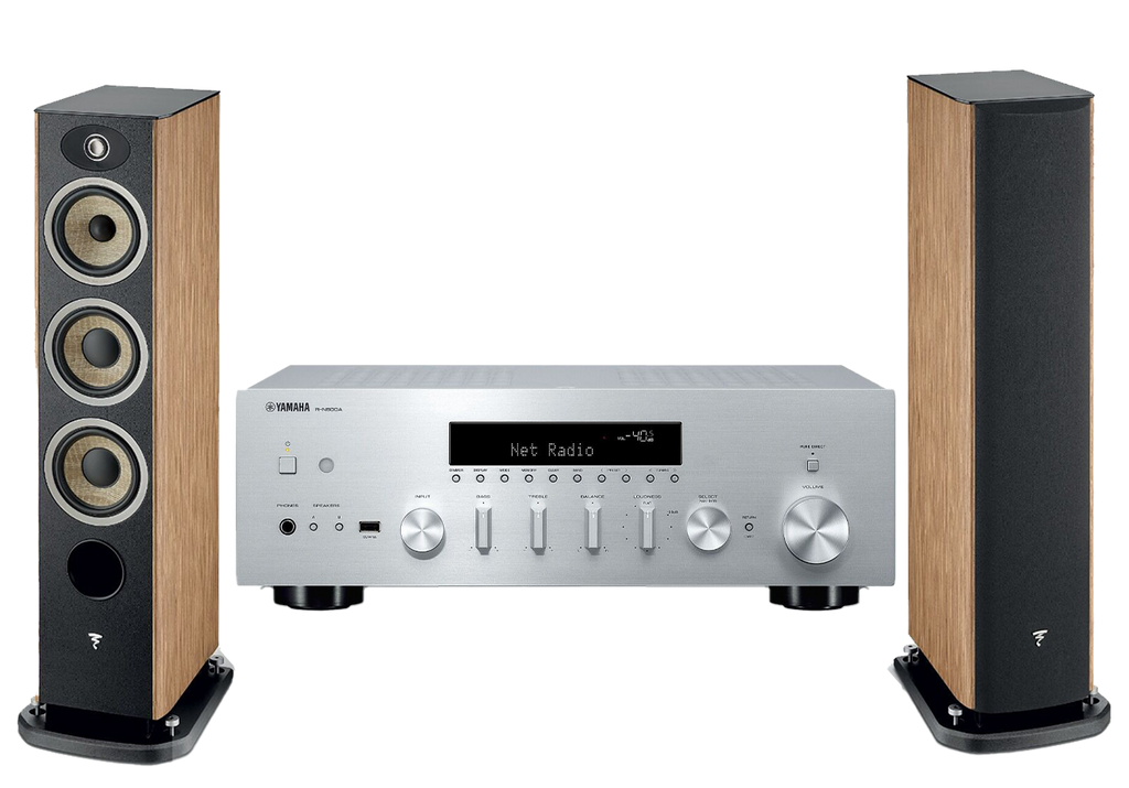 Yamaha R-N600A Network Receiver Amplifier + Focal Aria Evo X N2 Floor-Standing Speakers
