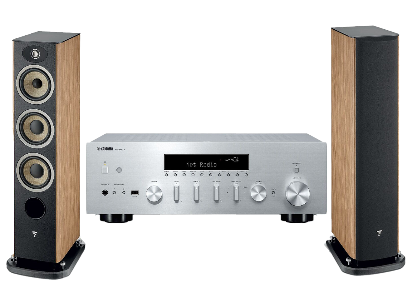 Yamaha R-N600A Network Receiver Amplifier + Focal Aria Evo X N2 Floor-Standing Speakers