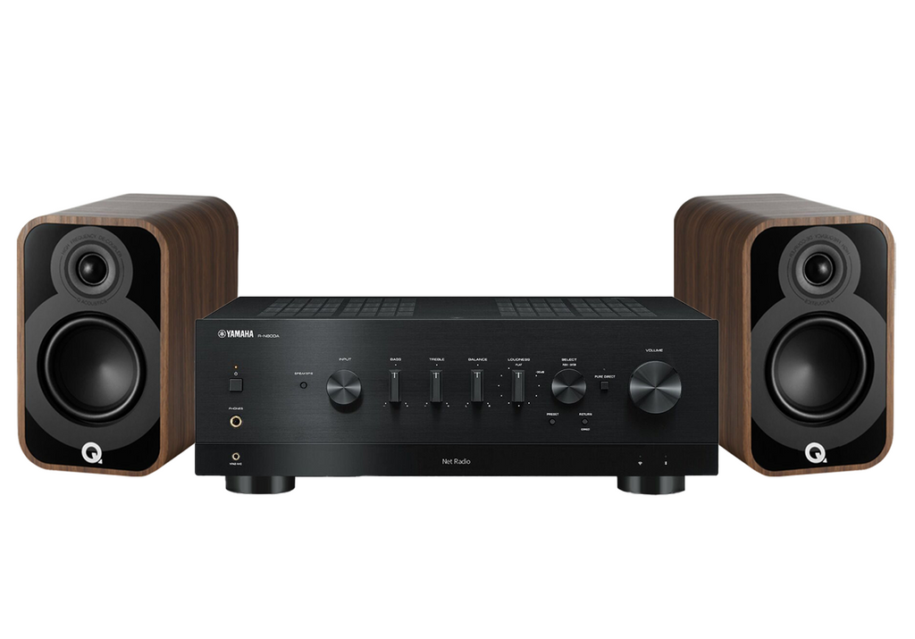 Yamaha R-N800A Network Receiver Amplifier + Q Acoustics 5020 Bookshelf Speakers