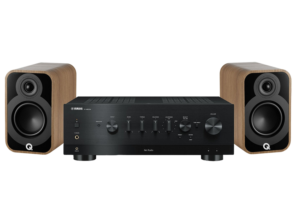 Yamaha R-N800A Network Receiver Amplifier + Q Acoustics 5020 Bookshelf Speakers