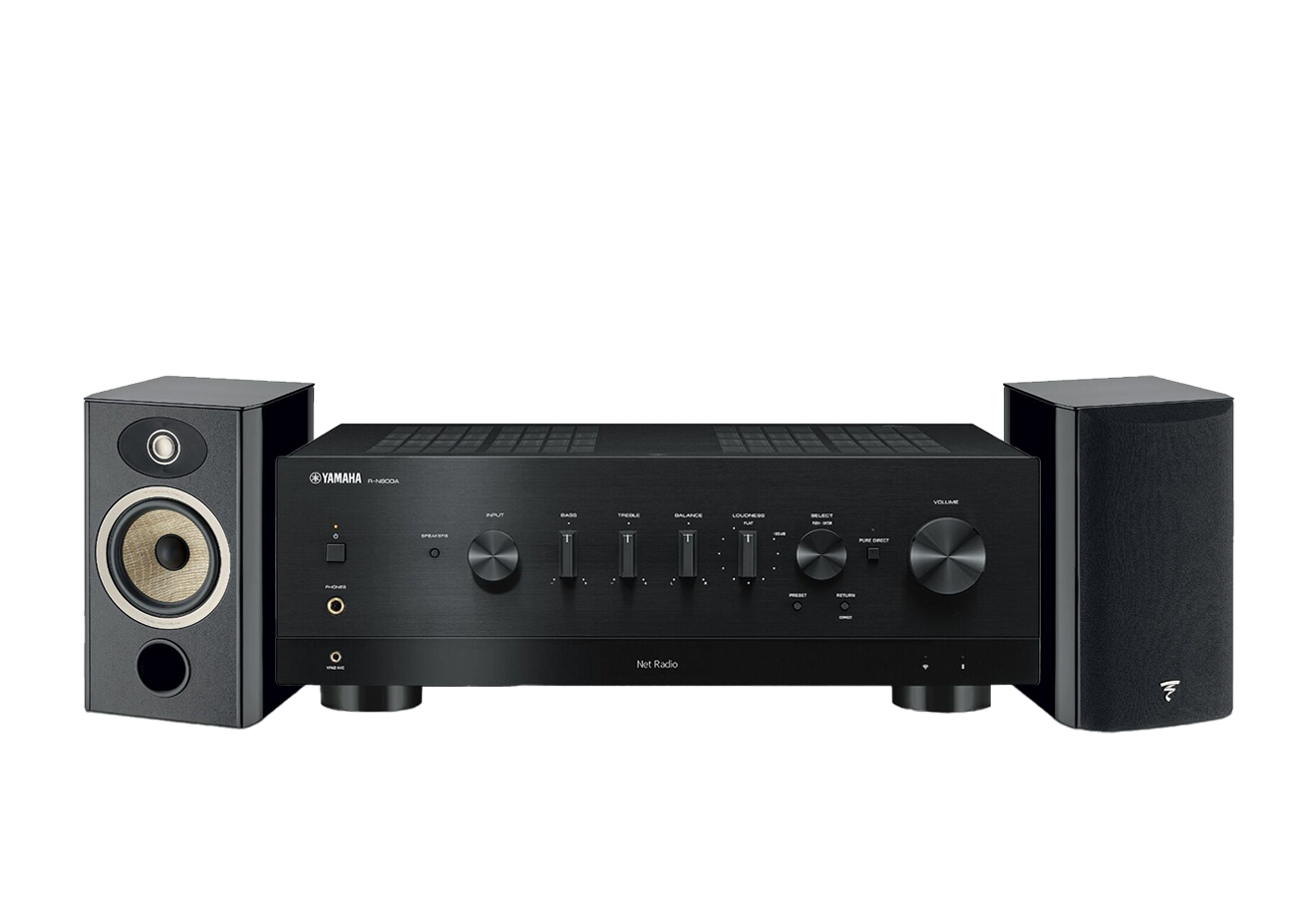 Yamaha R-N800A Network Receiver Amplifier + Focal Aria Evo X N1 Bookshelf Loudspeakers