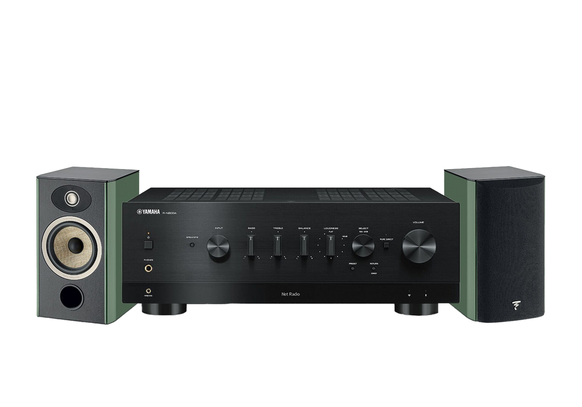 Yamaha R-N800A Network Receiver Amplifier + Focal Aria Evo X N1 Bookshelf Loudspeakers