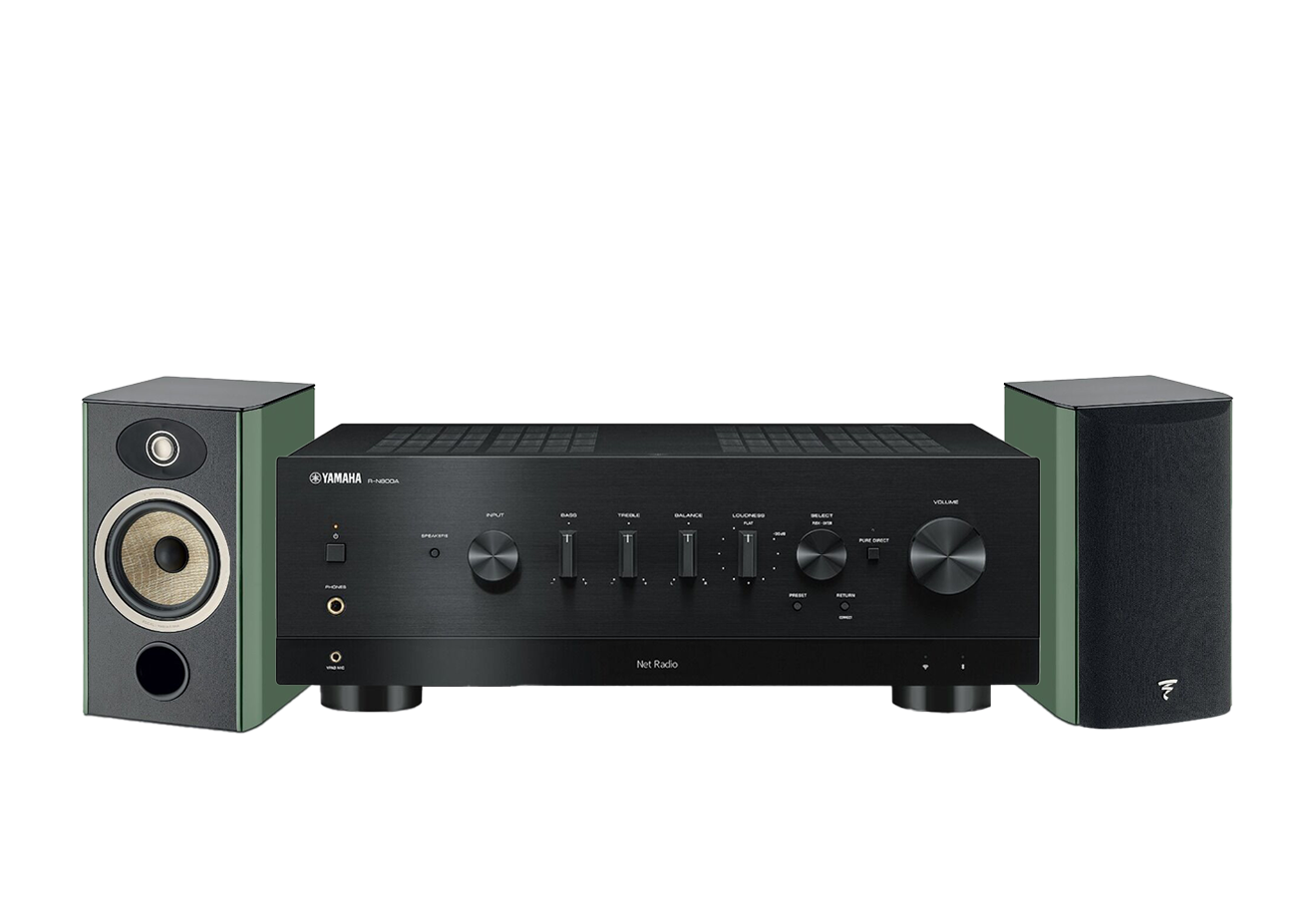 Yamaha R-N800A Network Receiver Amplifier + Focal Aria Evo X N1 Bookshelf Loudspeakers