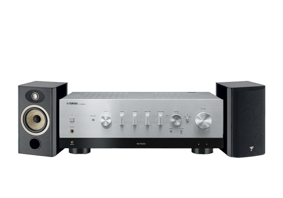 Yamaha R-N800A Network Receiver Amplifier + Focal Aria Evo X N1 Bookshelf Loudspeakers