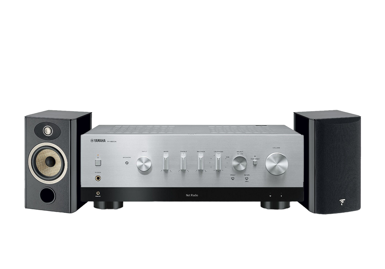 Yamaha R-N800A Network Receiver Amplifier + Focal Aria Evo X N1 Bookshelf Loudspeakers