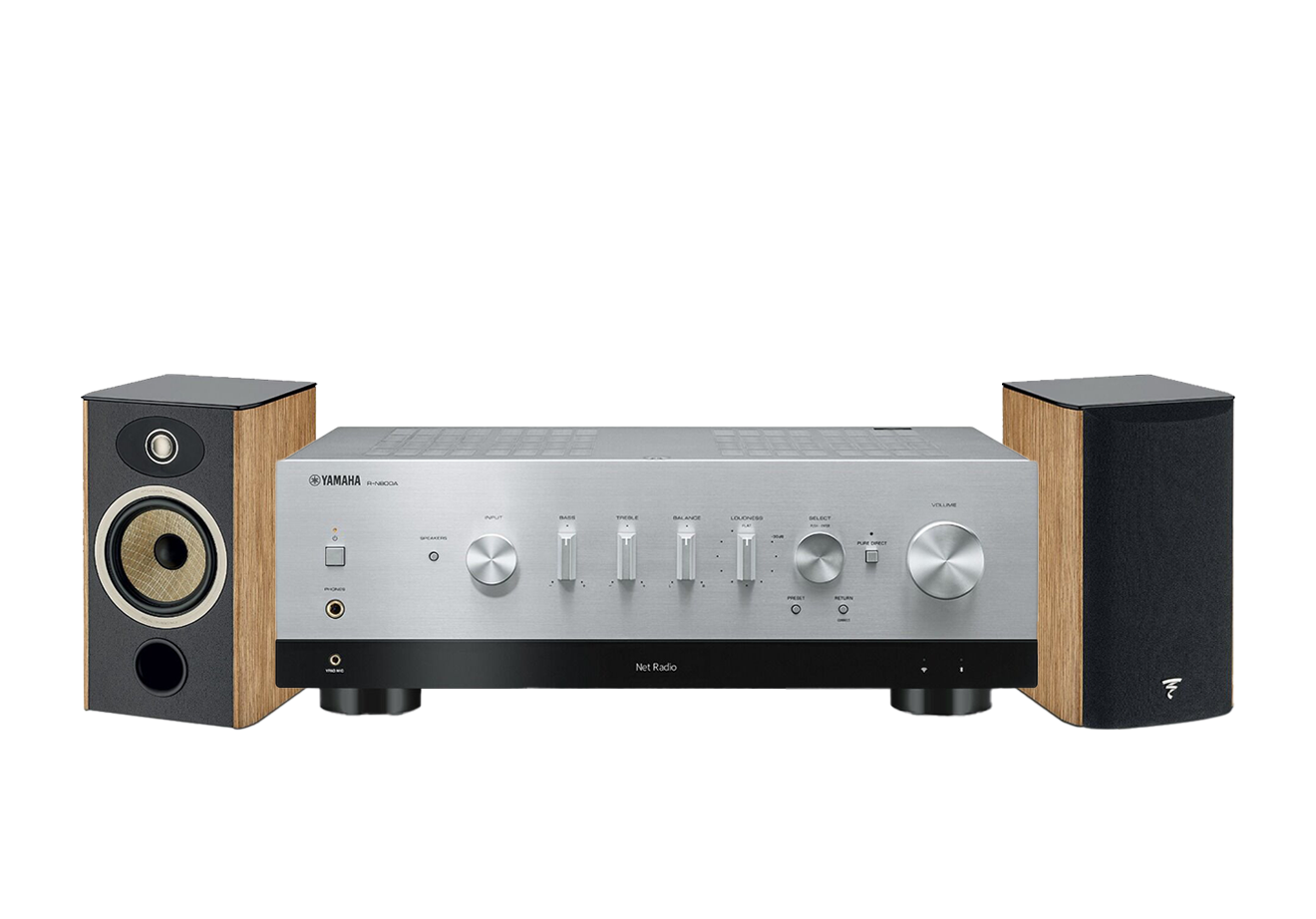 Yamaha R-N800A Network Receiver Amplifier + Focal Aria Evo X N1 Bookshelf Loudspeakers