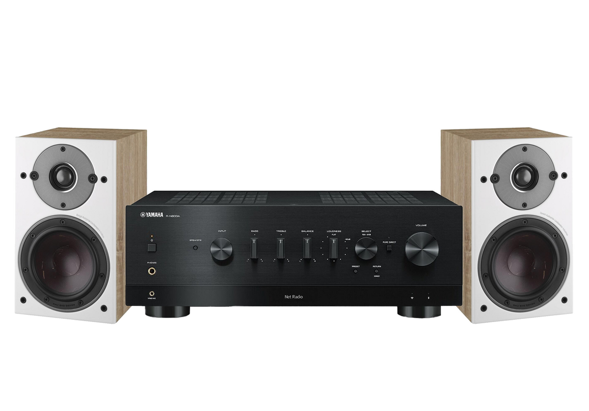 Yamaha R-N800A Network Receiver Amplifier + Dali Oberon 1 Bookshelf Speakers