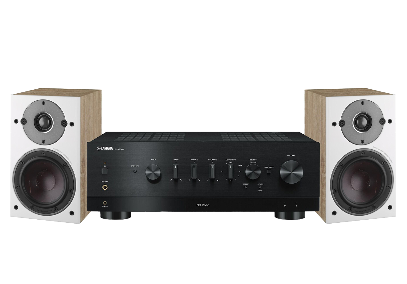Yamaha R-N800A Network Receiver Amplifier + Dali Oberon 1 Bookshelf Speakers