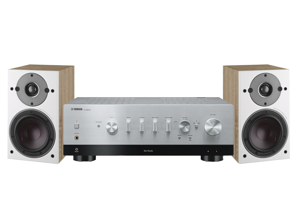 Yamaha R-N800A Network Receiver Amplifier + Dali Oberon 1 Bookshelf Speakers