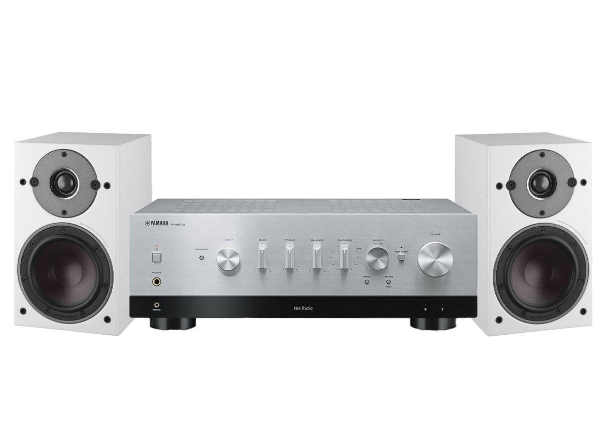 Yamaha R-N800A Network Receiver Amplifier + Dali Oberon 1 Bookshelf Speakers