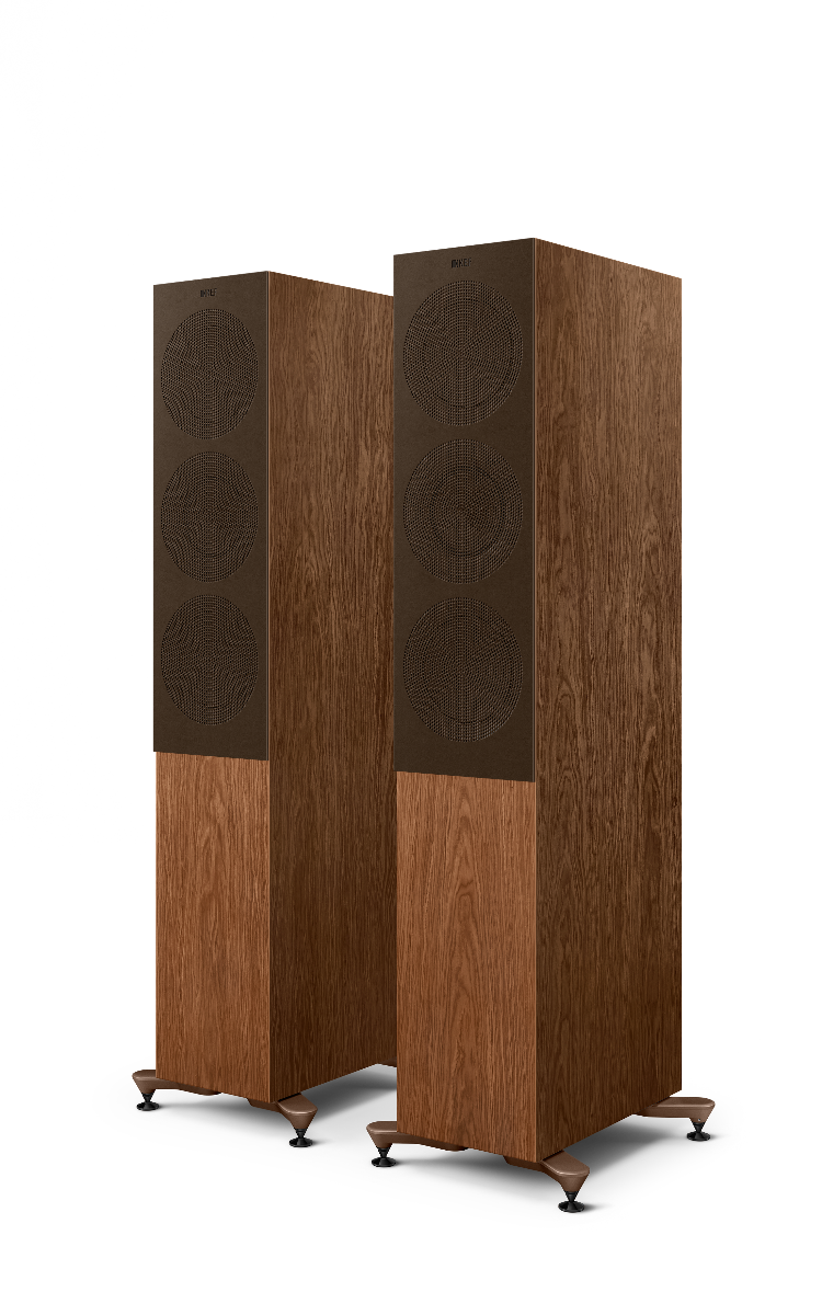 KEF R7 Meta Floorstanding Speakers - Walnut